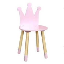 Chaise Enfant Couronne Rose