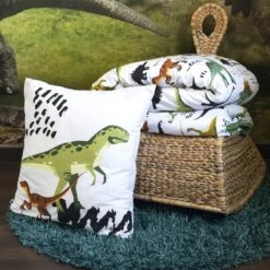 Housse De Couette Et Deux Taies Enfant Coton (240 Cm) Cretace Verte -Meubles Pour Enfants 97813 1618560617