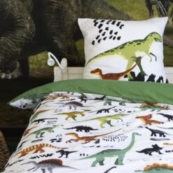 Housse De Couette Et Deux Taies Enfant Coton (240 Cm) Cretace Verte