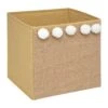Panier De Rangement Jute 5 Pompons Marron Naturel -Meubles Pour Enfants bac rangement jute pompons marron caramel 111494 1639731979