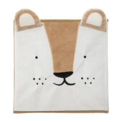 Panier De Rangement Lion Marron -Meubles Pour Enfants bac rangement lion velours 72117 1