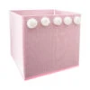 Panier De Rangement 5 Pompons Rose -Meubles Pour Enfants bac rangement pompom x 5 rose 72093