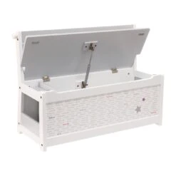 Banc Et Coffre à Jouets Enfant Boby Blanc -Meubles Pour Enfants banc coffre a jouet mixte 61754