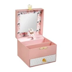 Boîte à Bijoux Chat Rose