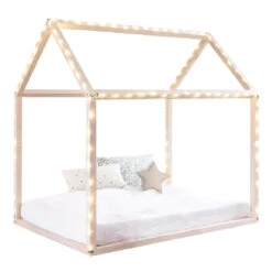 Cabane Bois Enfant Rêve Naturelle -Meubles Pour Enfants cabane pin 64537 1