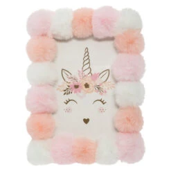 Cadre (10x15) Pompons Licorne Rose -Meubles Pour Enfants cadre 18 pompons 10 x15 72116 2