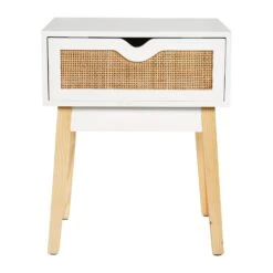 Table De Chevet Enfant Cannage César Blanc