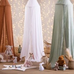 Ciel De Lit Gaze De Coton Enfant Lili Vert -Meubles Pour Enfants ciel de lit dble gaze cot vert 130790 1690532134