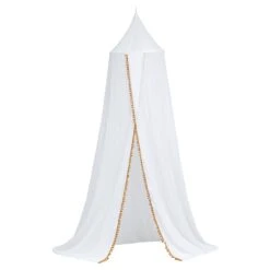 Ciel De Lit Enfant Oasis Blanc -Meubles Pour Enfants ciel de lit pompons oasis 119035 1657529602