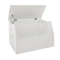 Coffre Enfant Evan Blanc -Meubles Pour Enfants cofffre a jouets biblio blanc 75251 1