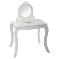 Coiffeuse Et Tabouret Enfant Demoiselle Blanche -Meubles Pour Enfants coiffeuse tabouret 64576 3