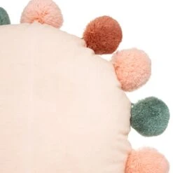 Coussin Rond Enfant (30 Cm) Pompons Multicolore -Meubles Pour Enfants coussin 16 pompoms multicolore 111734 1639648467