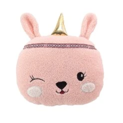 Coussin Rond Enfant Etoiline Rose