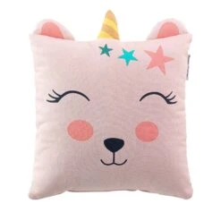 Coussin Carré Enfant Etoiline Rose
