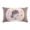 Coussin Rectangulaire Enfant Petite Princesse Rose -Meubles Pour Enfants coussin compresse pompons 30 x 50 cm coton imprime petite princesse des place 106070 1627377549