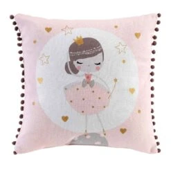 Coussin Enfant (40 Cm) Petite Princesse Rose