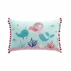 Coussin Rectangulaire Enfant Petite Sirena Bleu