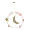 Décoration Murale Lune Rose 2 Décoration Murale Lune Rose -Meubles Pour Enfants deco murale lune pompons l 14 5 x p 3 x h 21 5 cm 104642 1626857174