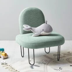 Fauteuil Enfant Velours Augustin Vert