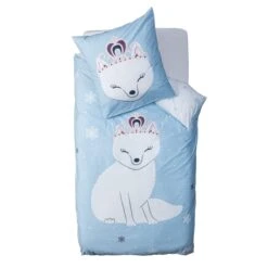 Housse De Couette Et Une Taie Enfant Coton (140 Cm) Hiver Bleue -Meubles Pour Enfants housse de couette et une taie enfant coton 140 cm hiver bleue 130771 1695636898