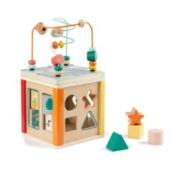 Cube D'activité En Bois Multicolore