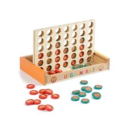 Jeu Puissance 4 En Bois Multicolore