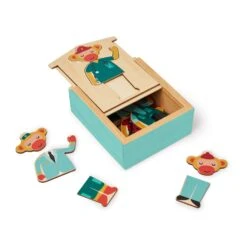 Silhouette à Habiller Bois Singe Bleu