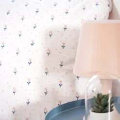 Housse De Couette Et Une Taie Enfant Gaze De Coton (140 Cm) Liberty Rose -Meubles Pour Enfants liberty gaze coton set hc 140x200 1 taie 63x63 115018 1654155675
