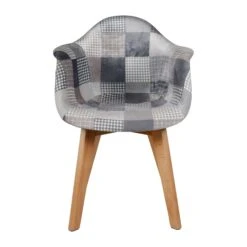 Lot De 2 Fauteuils Enfant Patchwork Ernest Gris