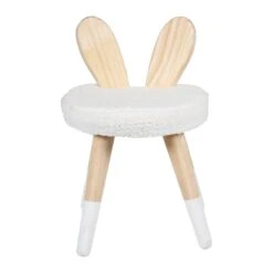 Lot De 2 Chaises Lapin Bouclette Blanche