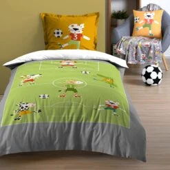 Housse De Couette Et Une Taie Enfant Coton (140 Cm) Maracana Multicolore