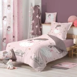 Voilage Enfant (140 X 240 Cm) Petite Princesse Blanc -Meubles Pour Enfants panneau a oeillets 140 x 240 cm voile imprime transfert petite princesse blanc 106211 1627309589