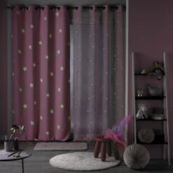 Voilage Phosphorescent Enfant (140 X 240 Cm) Fluo Night Rose 5 Voilage Phosphorescent Enfant (140 X 240 Cm) Fluo Night Rose -Meubles Pour Enfants panneau a oeillets 140 x 240 cm voile sable phosphorescent fluo night rose 106409 1627298739