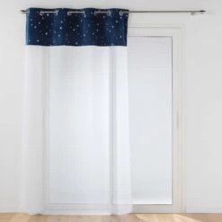 Voilage Phosphorescent Enfant (140 X 280 Cm) Moonlight Bleu 5 Voilage Phosphorescent Enfant (140 X 280 Cm) Moonlight Bleu -Meubles Pour Enfants panneau a oeillets 140 x 280 cm voile sable top velours phosphor moonlight bleu 117994 1656339029