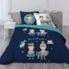 Housse De Couette Et Deux Taies Coton (200 Cm) Clovis Bleue -Meubles Pour Enfants parure 3 p 200 x 200 cm imprime 57 fils allover clovis 126945 1674551675