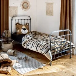 Housse De Couette Et Une Taie Enfant Coton (140 Cm) Diego Marron