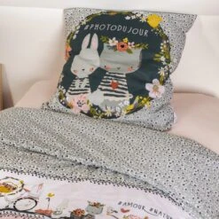 Meubles Pour Enfants -Meubles Pour Enfants parure de lit housse de couette 1 taie d oreiller coton imprim 140 x 200 cm jardinage 112709 1643891585