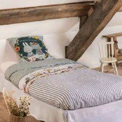 Housse De Couette Et Une Taie Enfant Coton (140 Cm) Jardinage Multicolore