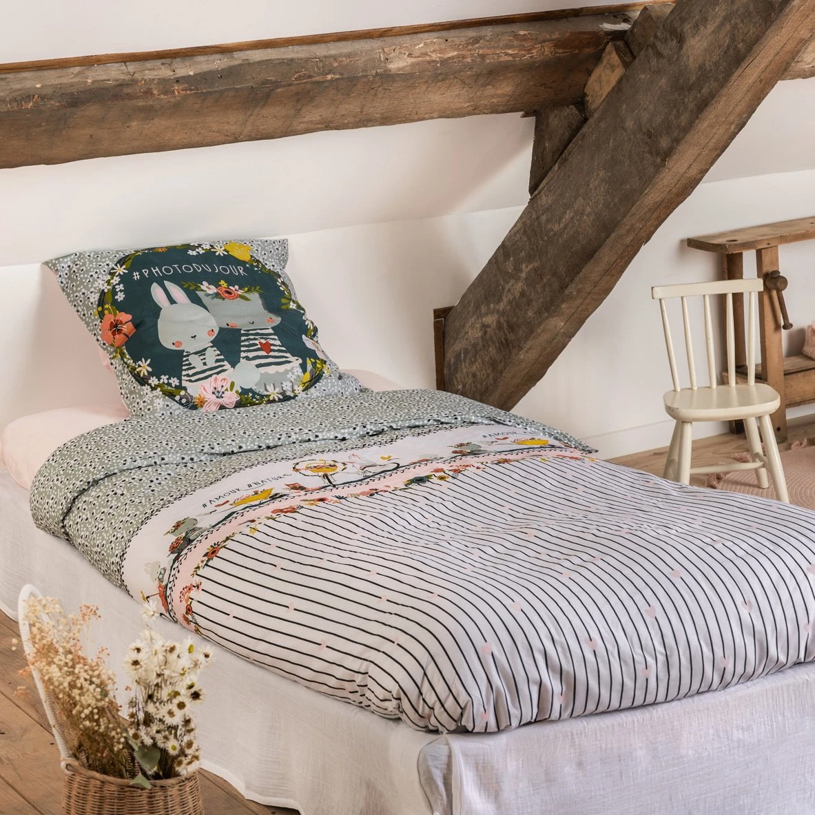 Housse de couette et une taie enfant coton (140 cm) Jardinage Multicolore Housse De Couette Et Une Taie Enfant Coton (140 Cm) Jardinage Multicolore -Meubles Pour Enfants parure de lit housse de couette 1 taie d oreiller coton imprim 140 x 200 cm jardinage 112709 1643891594