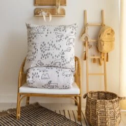 Housse De Couette Et Une Taie Enfant Coton (140 Cm) Wild Ecru -Meubles Pour Enfants parure de lit housse de couette 1 taie d oreiller coton imprim 140 x 200 cm wild 121936 1666077134