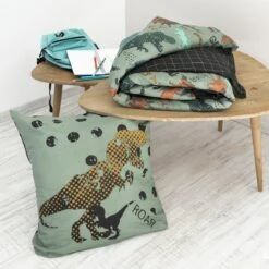 Housse De Couette Et Une Taie Enfant Coton Supérieur (140 Cm) Trias Multicolore -Meubles Pour Enfants parure de lit housse de couette 1 taie d oreiller coton imprim a 140 x 200 cm trias 100066 1623402513