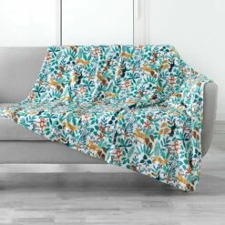 Plaid Doux Enfant (150 Cm) Jungle Story Vert