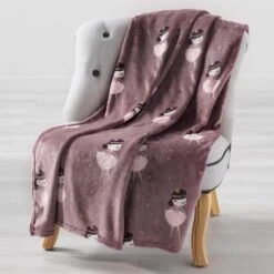 Plaid Doux Enfant (150 Cm) Petite Princesse Violet