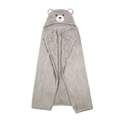 Plaid à Capuche Enfant Leo Gris