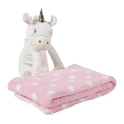 Plaid Enfant Doux (90 Cm) Et Peluche Licorne Rose -Meubles Pour Enfants plaid doux 90 cm et peluche licorne rose 121516 1664202622