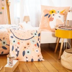 Housse De Couette Et Une Taie Enfant Coton (140 Cm) Prunellia Rose 7 Housse De Couette Et Une Taie Enfant Coton (140 Cm) Prunellia Rose -Meubles Pour Enfants prunellia c57f set hc 140x200 1 taie 63x63 114949 1654075034