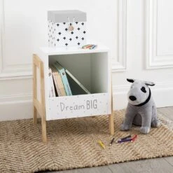 Rangement Enfant Casier Ecriture Blanc