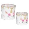 Lot De 2 Paniers De Rangement Licorne Rose -Meubles Pour Enfants rangement licorne x2 d 30 x p 26 cm 105095 1626874801