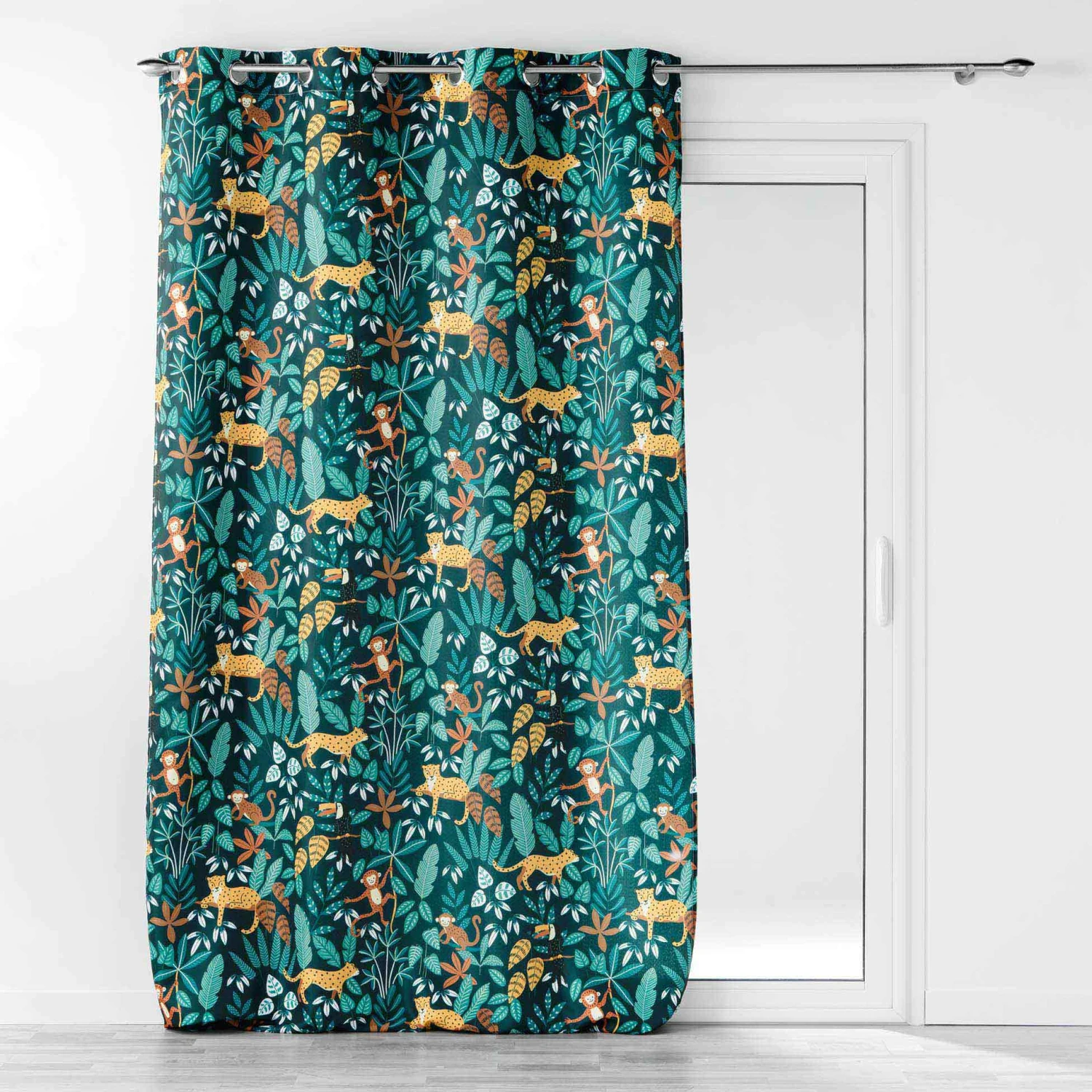 Rideau tamisant enfant (140 x 280 cm) Jungle story Bleu Rideau Tamisant Enfant (140 X 280 Cm) Jungle Story Bleu -Meubles Pour Enfants rideau a oeillets 140 x 280 cm polyester imprime jungle story bleu 117952 1656426182