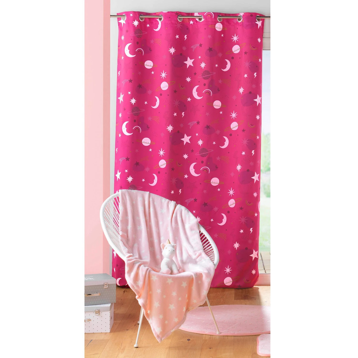 Rideau occultant enfant (140 x 260 cm) Moonlight Rose fuchsia Rideau Occultant Enfant (140 X 260 Cm) Moonlight Rose Fuchsia -Meubles Pour Enfants rideau occultant 140 x 260 cm moonlight rose fuchsia 118249 1662623257